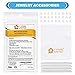 6 Ring Size Adjusters and 72 Earring Backs - Jewelry Spacer, Sizer, Guard for Loose Rings - Rubber Secure Backings - Soft Clear Silicone Replacements - Combo Set with Polishing Cloth
