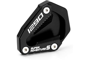 Mokiton Motorcycle Side Stand Extension Kickstand Plate Compatible With 1290 Super Adventure S 2021 2022 2023 2024 | Foot Pad