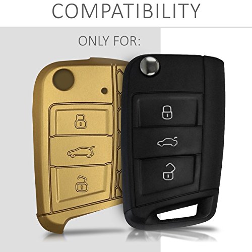 image for kwmobile Silicone cover for VW Golf 7 MK7 3-Button Car Key Protection 