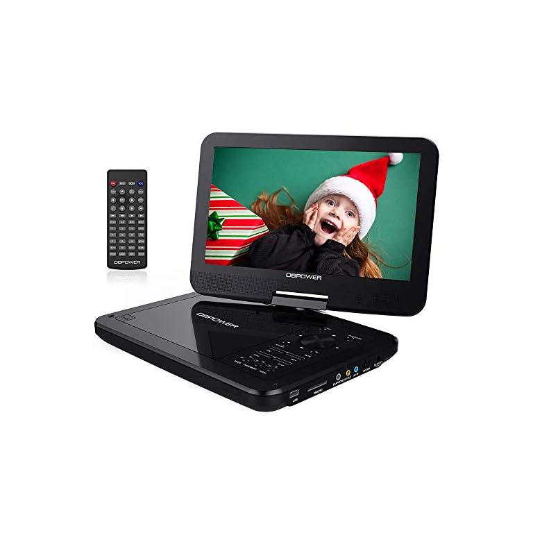 DBPOWER 12″ Portable DVD Player with 5Hour Rechargeable Battery, 10