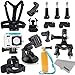 Kupton Accessories for Xiaomi Yi Action Camera Xiaoyi Waterproof Housing Case + Head Strap Mount + Chest Harness + Car Suction Cup+ Bike Handlebar Mount + Floating Hand Grip Sport Camera Starter Kit