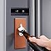 Wall Mounted Magnetic Bottle Opener and Cap Catcher with Hanging Kit, Made with Premium Beech Wood and Upgraded Stronger Magnets for Home Bar Kitchen or Man Cave