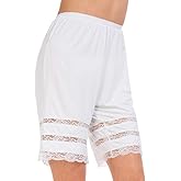 MANCYFIT Half Slip Shorts Culotte for Women Split Skirt Lace Pettipants Snip 7-9” Inseam