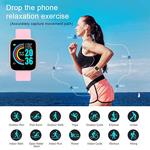 Smart Watch, Fitness Tracker with Heart Rate Monitor, Activity Tracker Touch Screen,Sleep Monitor,Waterproof,Activity Tracker Pedometer