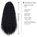Stamped Glorious 22 Inch Curly Ponytail Extension Long Curly Drawstring Ponytail for Women Synthetic Corn Wavy Drawstring Ponytail Extensions Hair Pieces for Women(1B)