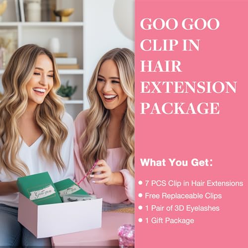 GOO GOO Extensiones Adhesivas Pelo Natural, 40cm 90g 7pcs, Extensiones de cabello humano Natural auténtico, 3/8/613 Marrón Nogal a Castaño Ceniza y Rubio Blanquecino