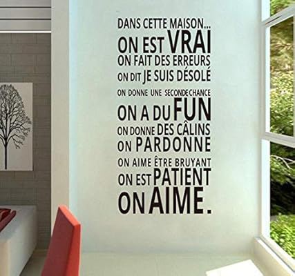 Chunxd French Home Decoration Dans Cette Maison Wall Sticker House Rules Vinyl Wall Stickers Home Decor 105x55cm Buy Online At Best Price In Uae Amazon Ae