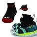 EnerWear 10P Pack Unisex Kids Cotton Cushion No Show Socks (Low Cut/Black, 7-8.5)