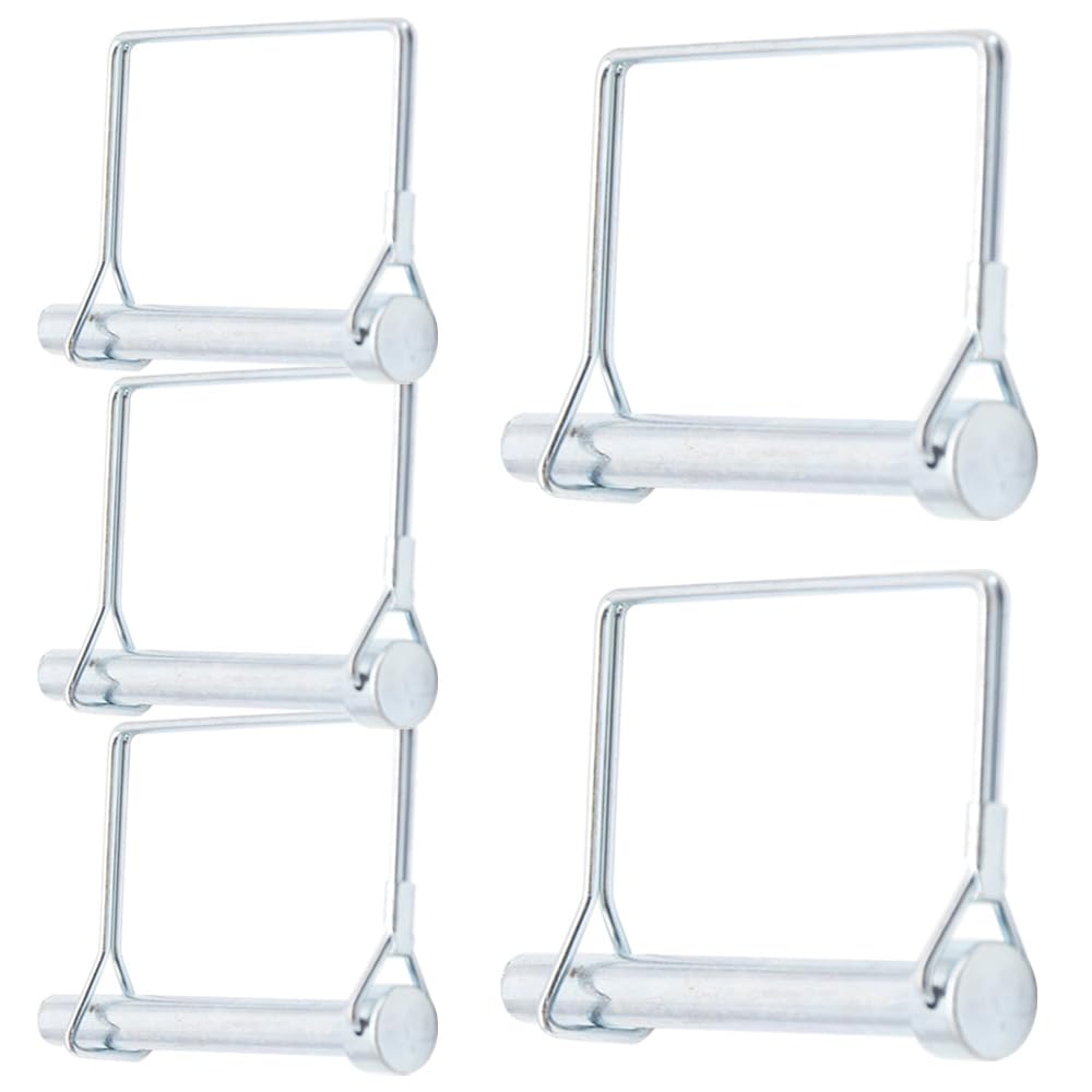 Hocansen 5 Pcs Square Shaft Locking Pin 10x80mm Square Pto Pin Heavy Duty Trailer Pins Lynch Pin Safety Coupler Pin Wire Pins for Farming (10x80mm/FX)