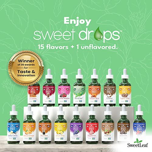 SweetLeaf SteviaClear Sweet Drops Stevia Liquid Drops Sweetener, Pure