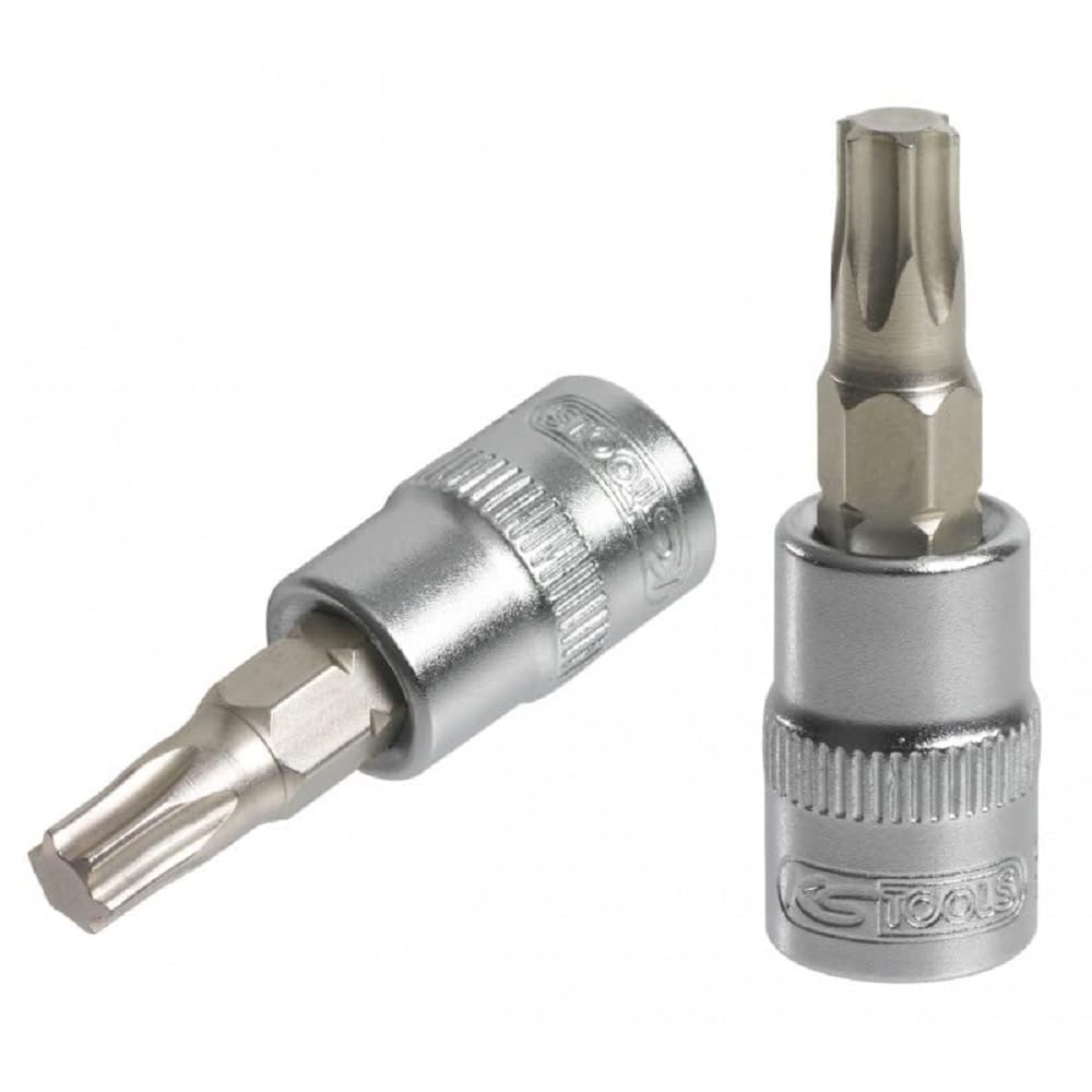 KS Tools 922.1479 - TORX® 1/4 Inch Screwdriver Socket - L.37 mm - T10 - Ultimate Range - Chrome Vanadium - Satin Chrome Finish
