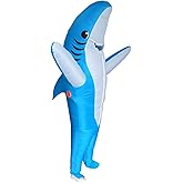 Poptrend Adults Inflatable Halloween Costumes Blow Up Shark Costume for Halloween, Birthday Gift Cos Play Party