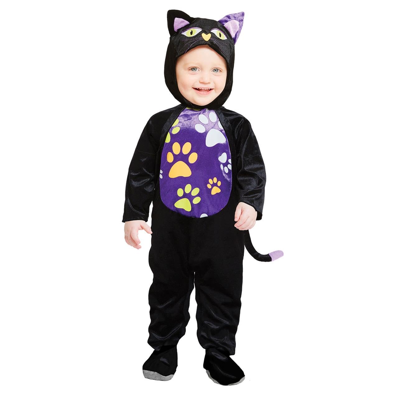 Amscan PDBCAT12 Kids Lil Kitty Cat Cutie Halloween Fancy Dress Costume - Age 12-18 months, Black