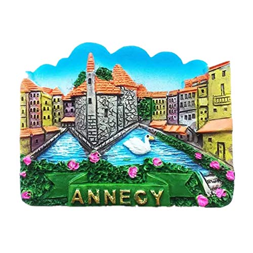 Réfrigérateur Aimant Annecy Alpes France 3D Résine À La Main Artisanat Tourisme Voyage Ville Souvenir Collection Lettre Réfrigérateur Autocollant