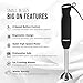Chefman Immersion Stick Hand Blender Includes Stainless Steel Shaft & Blades, Powerful 300 Watt Ice Crushing 2-Speed Control One Hand Mixer, Soft Touch Grip - Black