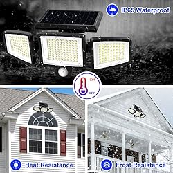 WWimy Solar Lights Outdoor, 210 LED 2500LM Motion