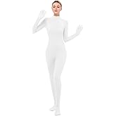 UINASH Long Sleeve Unitard Mock Turtleneck Full Body Spandex Footed Bodysuit Costume Jumpsuit Adult Unisex