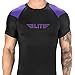 Elite Sports New Item Standard Short Sleeve Compression, Mma, Bjj, No Gi, Cross Training Rash Guard, X-Large, Purple