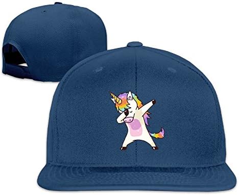 Dabbing Unicorn Unisex Fashion Snapback Hats,Adjustable Printed Hip Hop Flat Bill Baseball Cap