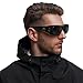 Mountec Men's Sunglasses Fit Over Glasses Polarized Lens with Premium Protection Case for Outdoor Fishing Driving