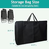 Ostlttyn Large Garden Chair Storage Bag 105x73x28cm Heavy Duty Black view 2