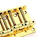Musiclily 4 String Vintage Style Bass Hardtail Bridge for Fender Precision Jazz Bass Top Load Upgrade,Gold