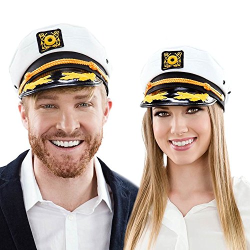 Captain's Yacht Sailors Hat Snapback Adjustable Sea Cap NAVY Costume Accessory (1 Pc)