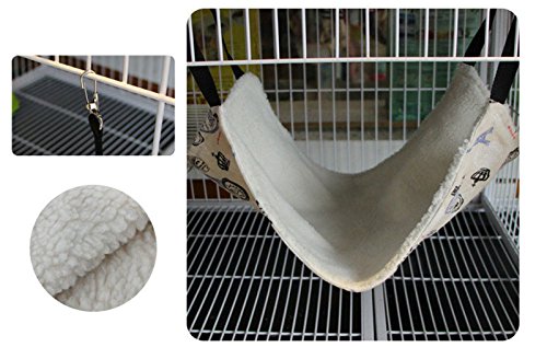 EP(US) Cat Hammock For Ferret, Rat, Rabbit, Small Dogs or Other Pet-Easy to Attach to a Cage-Larger size