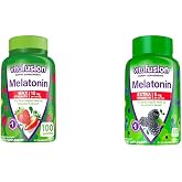 Vitafusion Max Strength Melatonin Gummy Supplements &amp; Extra Strength Melatonin Gummy Vitamins, 5mg, 120 ct Gummies