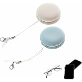 【2 Pack】 Phone Screen Cleaner Dust Plug, Portable Keychain Screen Cleaner for Glasses, Phone, Tablet, Lens - Reusable, Washable, Cute Design with Wrist Strap (Pink/Green) (Pink + Blue)