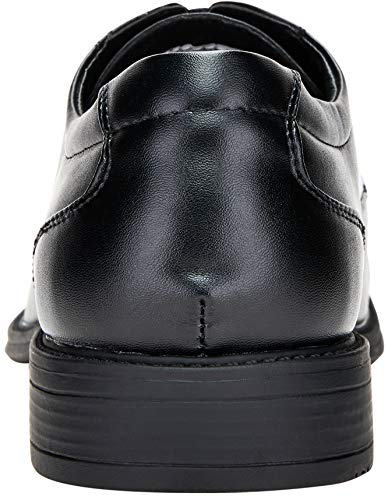 VEPOSE Men's Dress Shoes Formal Square Toe Lace up Oxfords(12,Black-b) - Thumbnail 4