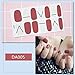 WOKOTO 8 Sheets Lattice Nail Art Polish Wraps Stickers With 1Pcs Nail File Solid Color Adhesive Manicure Decal Strips For Women