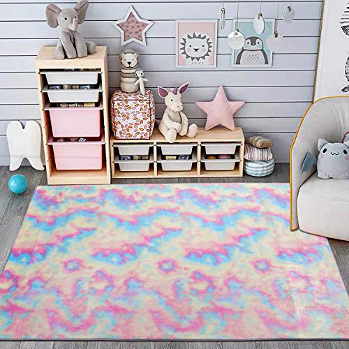 Maxsoft-Furry-Kids-Rainbow-Rugs-Colorful-Area-Rug-for-Girls-Bedroom-Nursery-Play-Room-Fuzzy-Carpet-for-Living-Room-Home-Decor-39x59-Feet