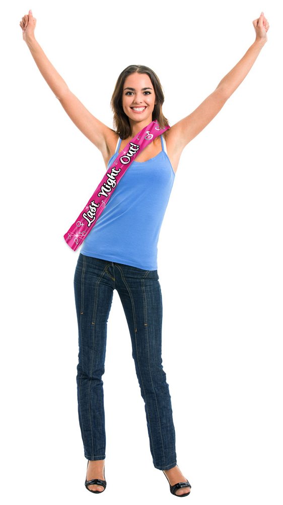 Hen Party Sash Pink Led Lights