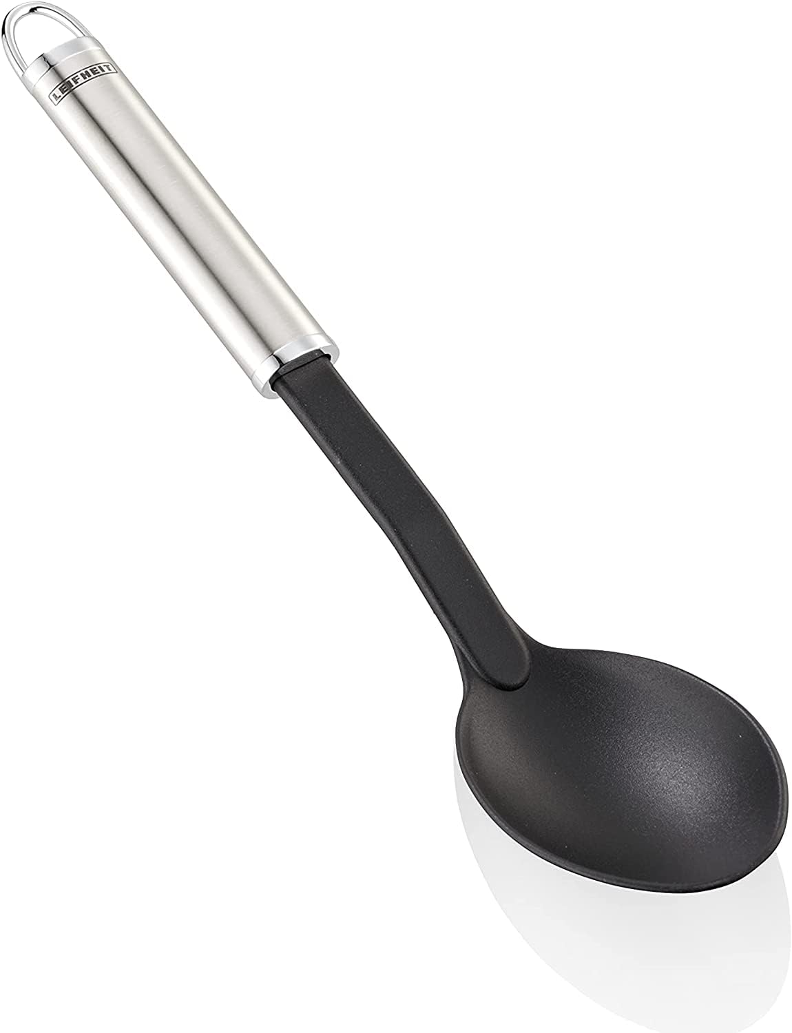 Leifheit Vegetable Spoon in Plastic and Sterling # 24061,stainless steel and black