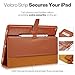 KAVAJ iPad Case 2018/2017 Leather Cover London for Apple iPad 6th & 5th Gen. Cognac Genuine Cowhide Leather with Pencil Holder Built-in Stand Auto Wake/Sleep Function Slim Fit Smart Folio iPad 9 7