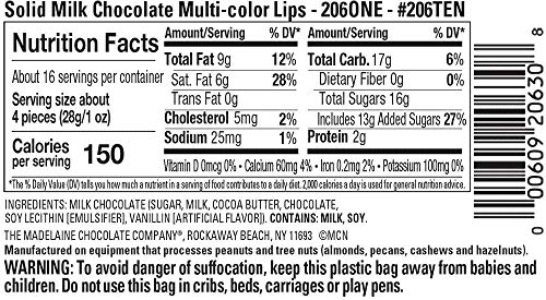 Madelaine Kiss Chocolate Lips - Valentine's Day Chocolate Candy - Premium Milk Chocolate Lips Individually Wrapped In Lipstick Colored Italian Foils (1 LB)