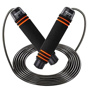 Skipping Rope Adult Fitness Women – Jump Ropes for Fitness with Soft Foam Handles For Women Men & Kids – Adjustable Skip…