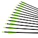 Narchery Recurve Bow Arrows, Carbon Hunting Arrows, Traditional Bow Arrows for Compound Bow, Long Bow, 12 Pcs