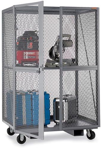 Relius Solutions Open-Mesh Security Trucks - 60"Wx24"Dx72"H - Gray - Gray