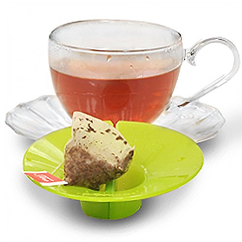 Epoca TBGN-0142 HIC Primula Tea Bag Buddy &ndash Easy to Use &ndash Mess Free &ndash Multipurpose &ndash 100% Silicone &ndash Green, 4.25-Inch