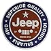 Jeep Round Embossed Metal Sign - Vintage Jeep Sign for Garage or Man Cave