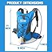 NORTHERN BROTHERS Lightweight Hydration Backpack Bladder Pack Daypack with 3 Liter/100 oz Reservoirs Water Bladder Bag (Orange Backpack + 3L Bladder)