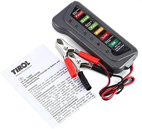 EFORCAR(TM) 1pcs Alternator Tester Car Battery Tester 12v Test Battery Condition & Alternator Charging 6 Led Indication