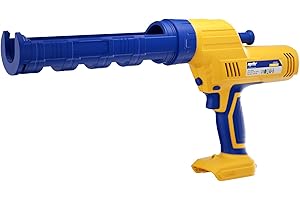 Mellif Cordless Caulking Gun for Dewalt 20V MAX Battery (No Battery), Electric Caulk Gun Battery Operated Caulk Tool w/ 5 Adjustable Speeds, Anti-Drip Design, 10oz/20oz Tube for Filling, Sealing