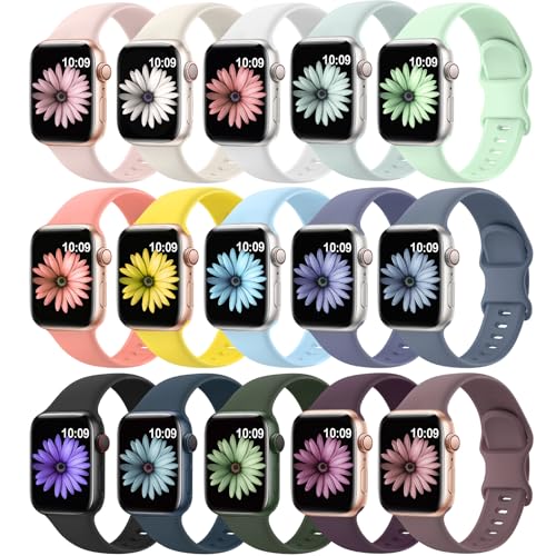 15 Pack Soft Silicone Bands