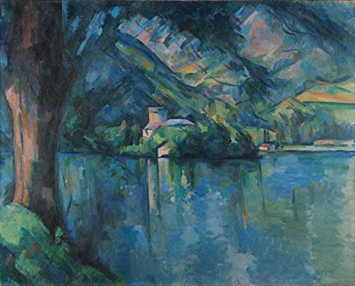Le Lac d’Annecy par Paul Cezanne. 100% peint à la main. L’Huile sur toile. Reproduction de grande qualité. Livraison gratuite (sans cadre et sans tirer Dessus), Same to the original, 52×42 IN.