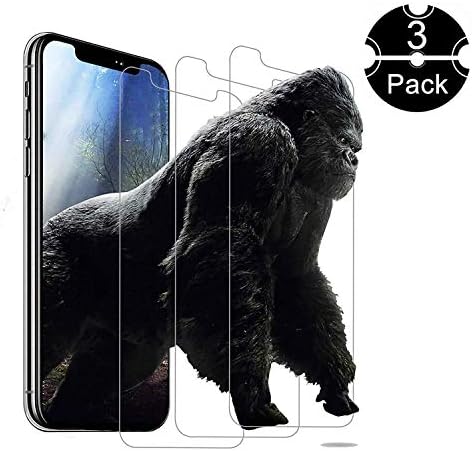 [3 Pack] iPhone Xs/X Glass Screen Protectors iPhone Xs/X Tempered Glass Screen Protector [3D Touch] [9H Hardness] [No Bubble] Compatible with iPhone Xs/X[5.8 Inch]