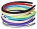 Headbands for Girls Teens, Headbands for Women - HipGirl Satin Headbands Fabric Craft Hairband for Teens, Adults. Assortment Fashion Accessories for Girls (12pc Assorted Bright Color, 3/8