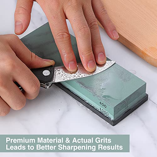 KEENBEST Actual Grit Premium Material Sharpening Stone 2 Side 400 1000